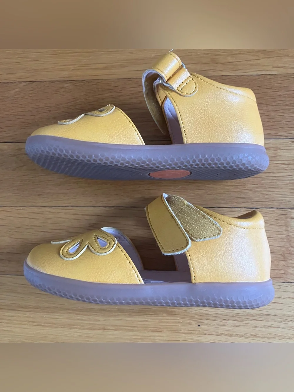 Livie & Luca Mustard Yellow Petals Mary Janes Shoes Toddler 9